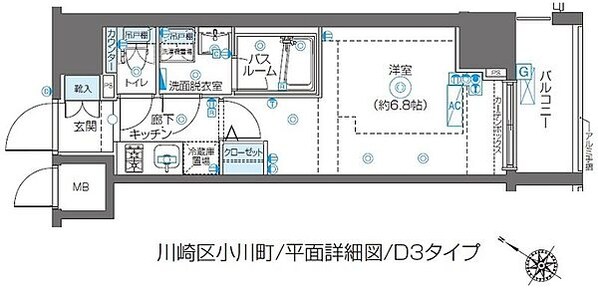 ZOOM川崎Secondの物件間取画像